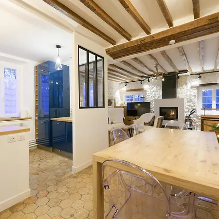 Maison Du Passeur Du Xviii Siècle, Classée, Authenticité Et Confort Avec Jardin Et Spa, Proche Giverny, 1 Heure De Paris Villa